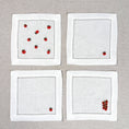 Load image into Gallery viewer, Tomato Embroidered Cocktail Napkin Set
