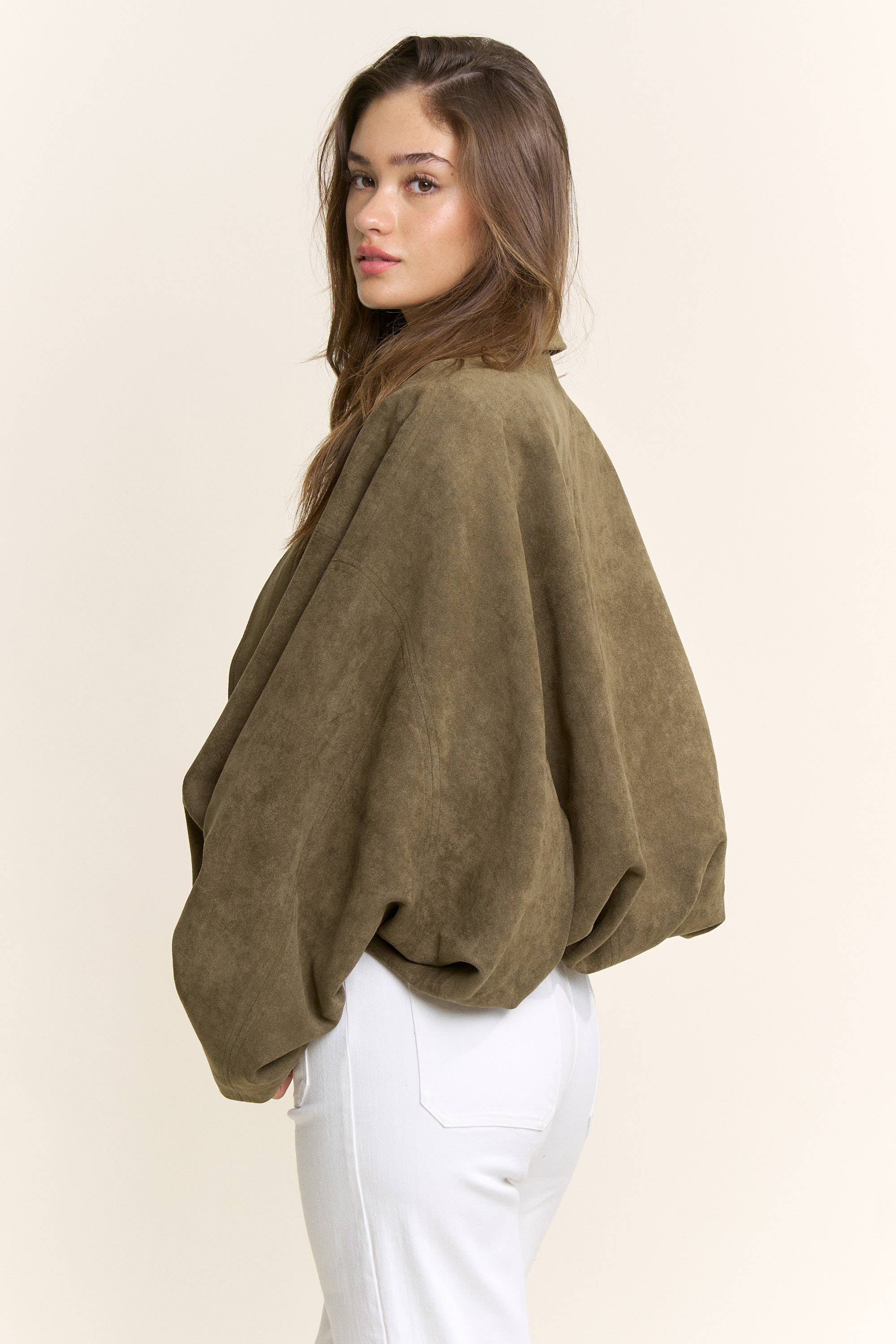 Suede Bomber Jacket
