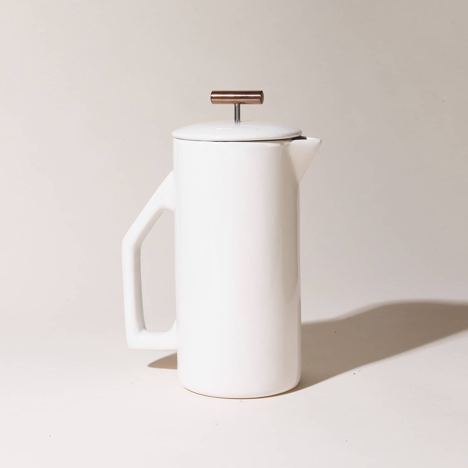 Cream Ceramic French Press