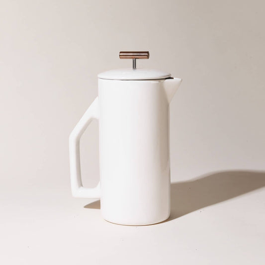 Cream Ceramic French Press