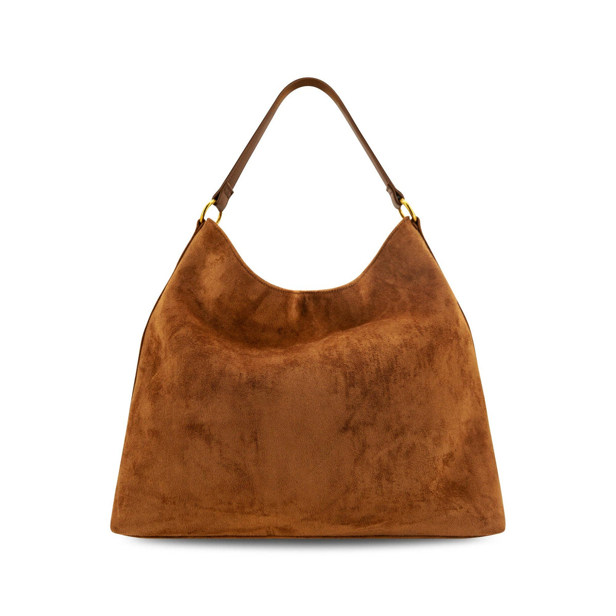 Sava Faux Suede Tote  Bag in Camel
