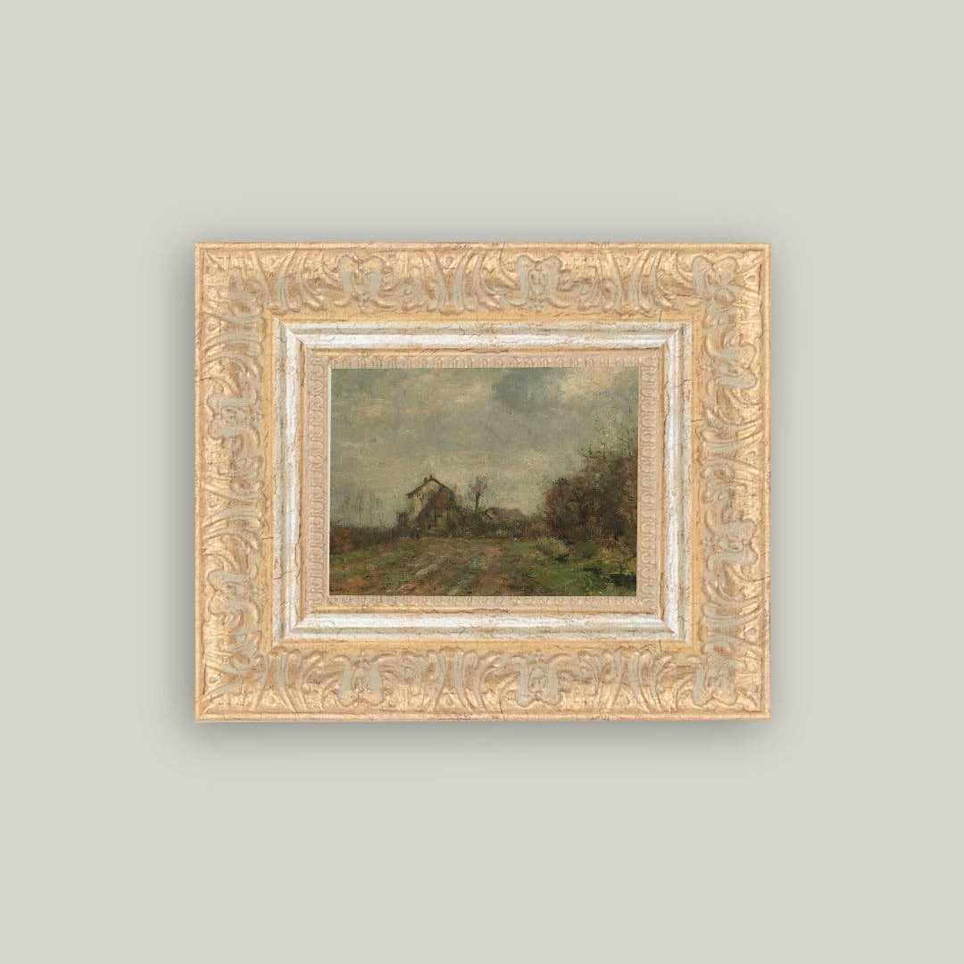 Wedeler Au Framed Antique Art - 9 x 7