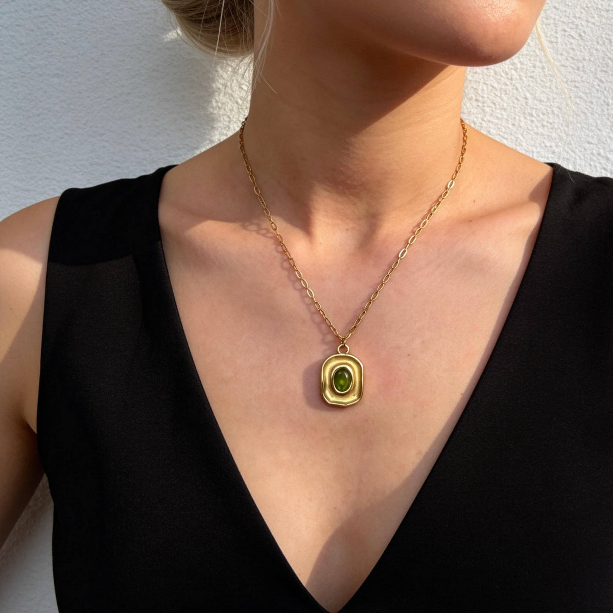 Elodie Square Pendant Necklace