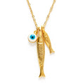 Load image into Gallery viewer, Ionian Fish Charm Necklace
