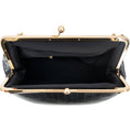 Load image into Gallery viewer, Miette Faux Croc Clutch in Black
