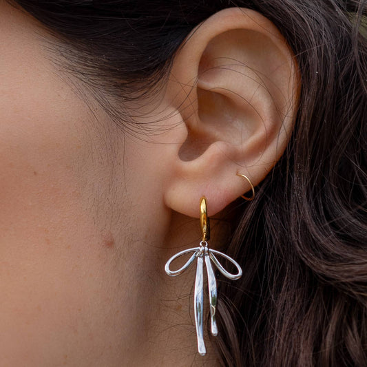 Mixed Metal Bow Hoops