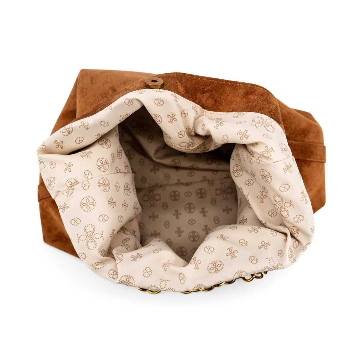 Sava Faux Suede Tote  Bag in Camel
