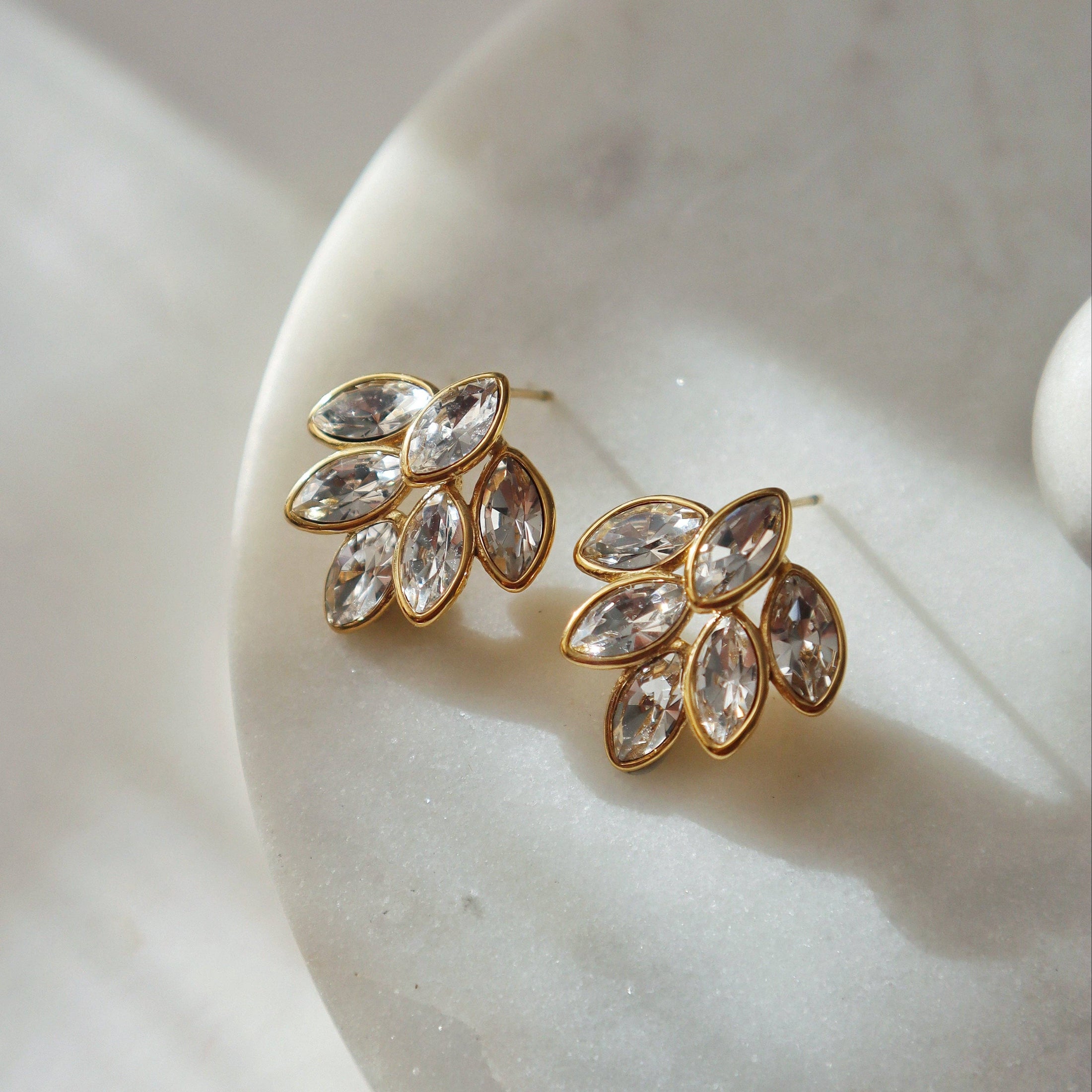 Laurel Earrings | Statement Zirconia Earrings