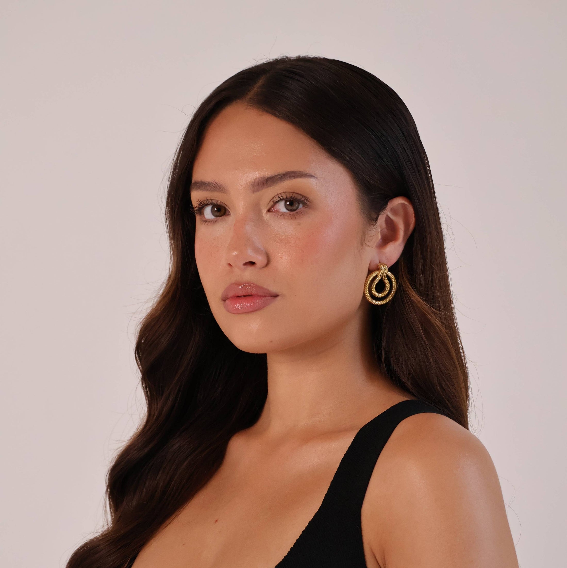Ribbed Circular Earrings