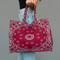 Load image into Gallery viewer, Burgundy Bandana Tote

