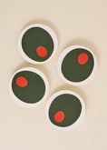 Load image into Gallery viewer, Pimento Olive Coasters - Set of Four
