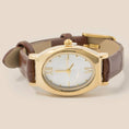 Load image into Gallery viewer, Leather Strap Oval Watch
