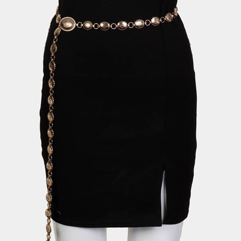 Skinny Gold Concho Belt