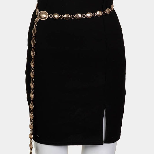 Skinny Gold Concho Belt