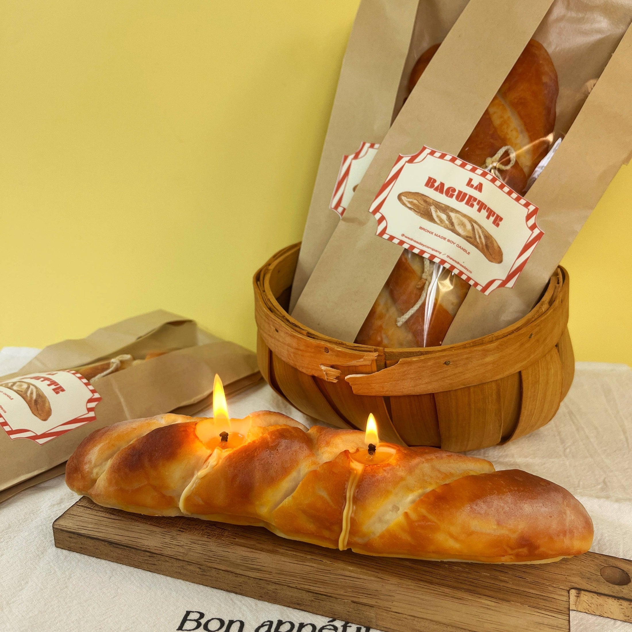 French Baguette Candle