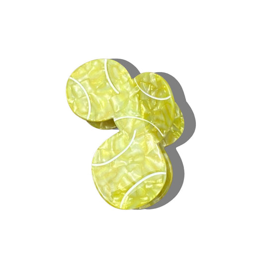 Hand-painted Tennis Ball Claw Hair Clip