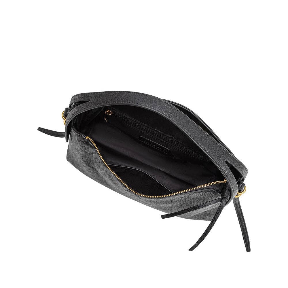 Emory Black Recycled Vegan Leather Top Handle Bag