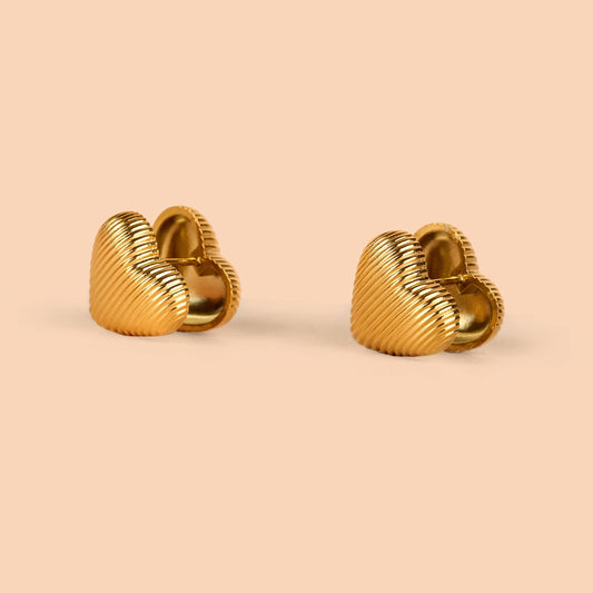 Loveline Huggie Hoops - 18K Gold Plated