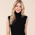 Load image into Gallery viewer, Black Sleeveless Turtleneck Top
