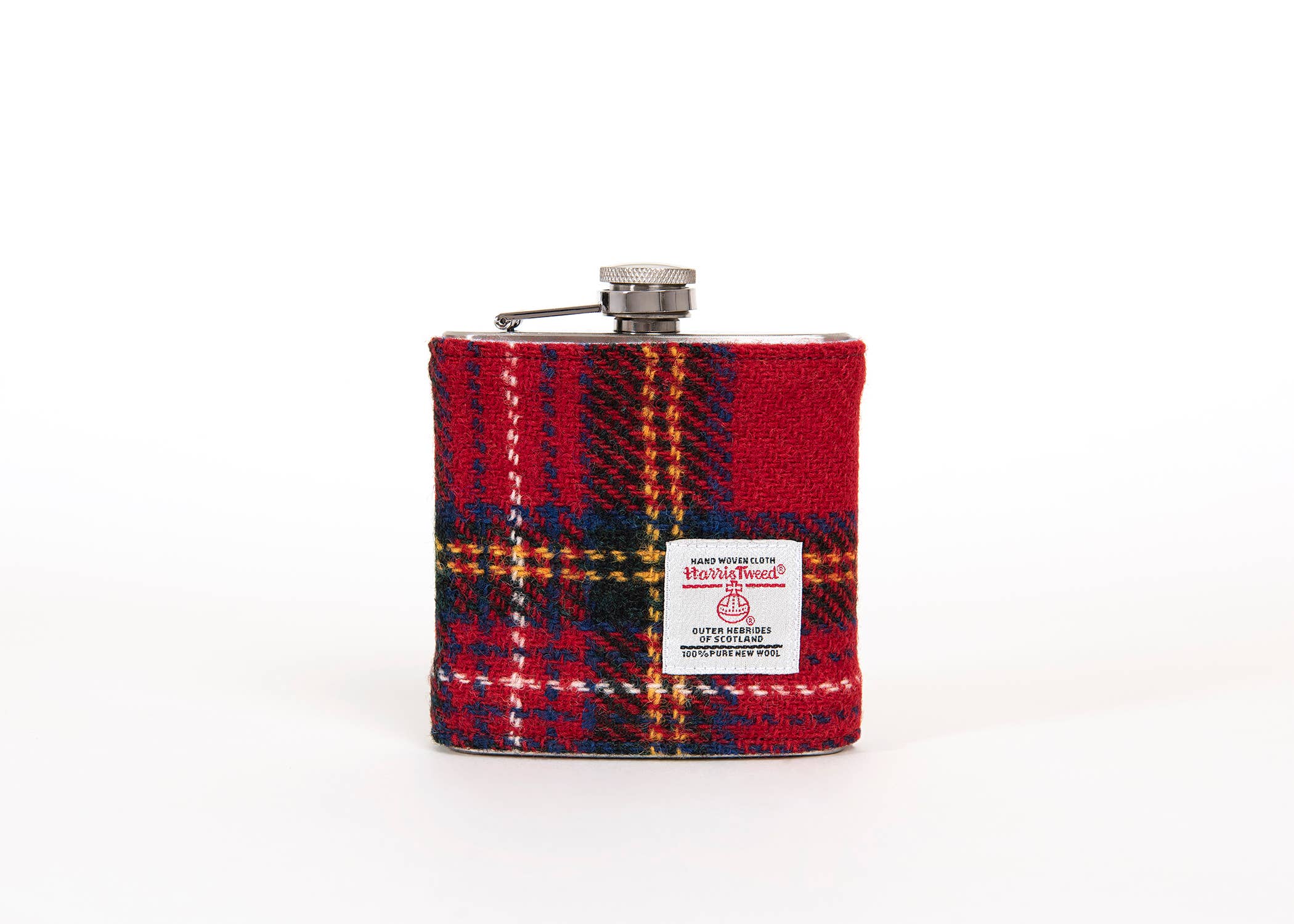 6oz Harris Tweed Hip Flask - Autumn Colours  - HT56