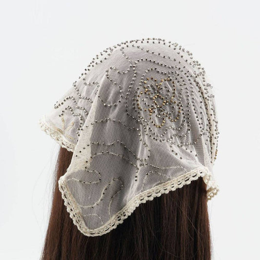 Beaded Lace Triangle Bandana