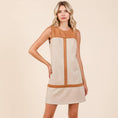 Load image into Gallery viewer, Suede Color Block Mini Dress
