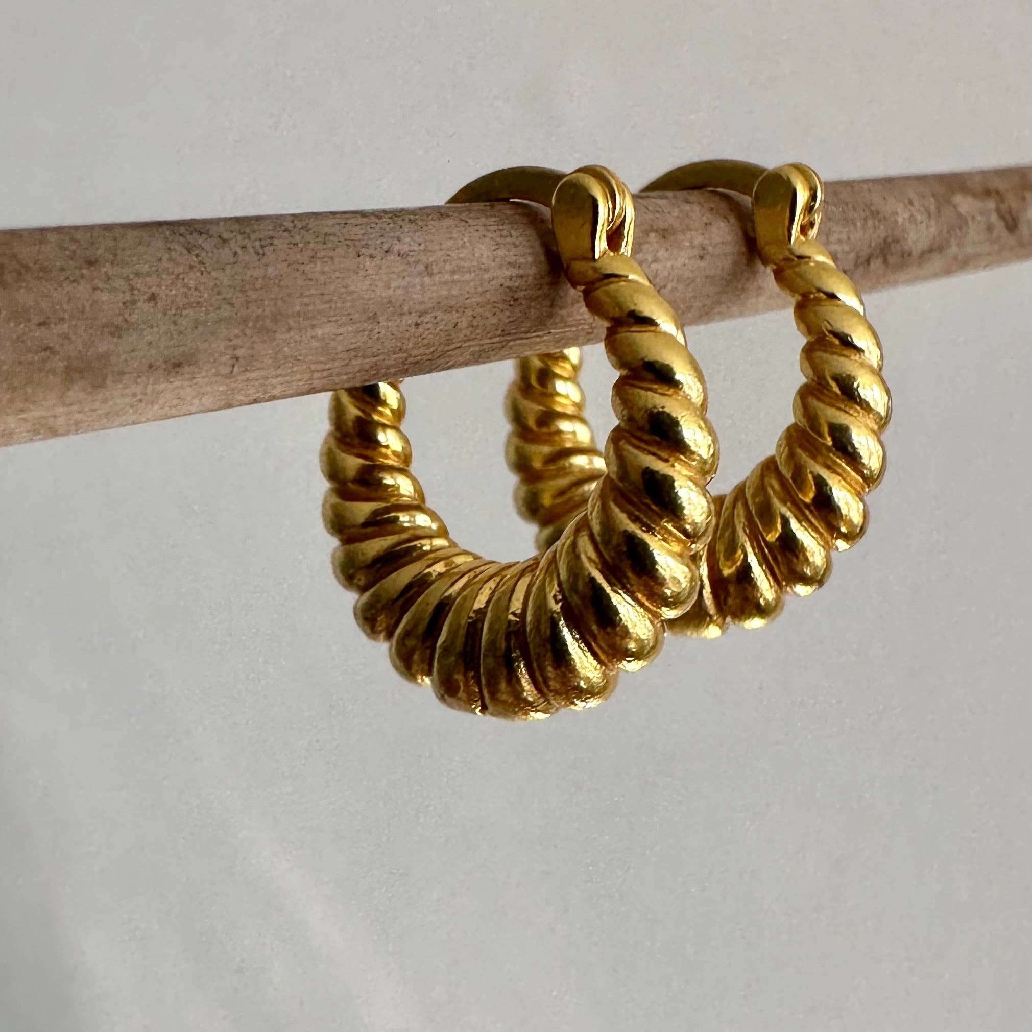 Fancy Little Hoops | Gold Hoop Earrings | 18K Gold-Plated