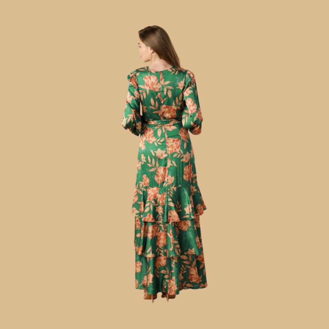 Green Floral Maxi Dress