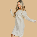 Load image into Gallery viewer, Pompom Detailed Pullover Sweater Dress
