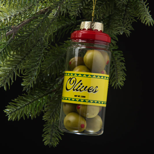 Olive Jar Cocktail Garnish Holiday Ornament