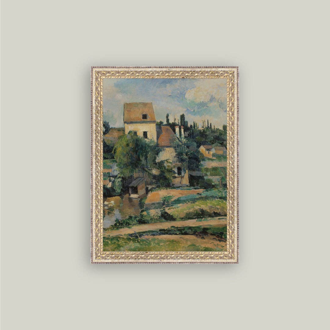 The Mill in Pontoise Framed Antique Art