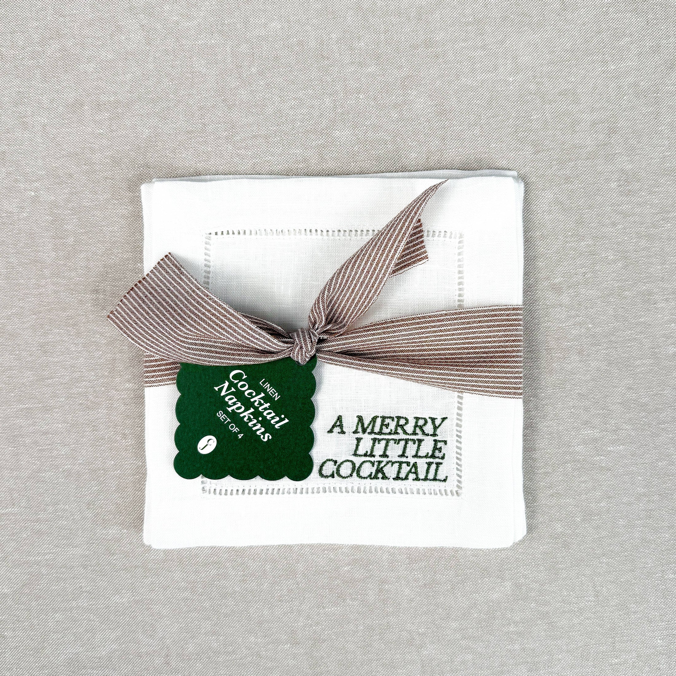 Christmas Cocktail Napkin Set