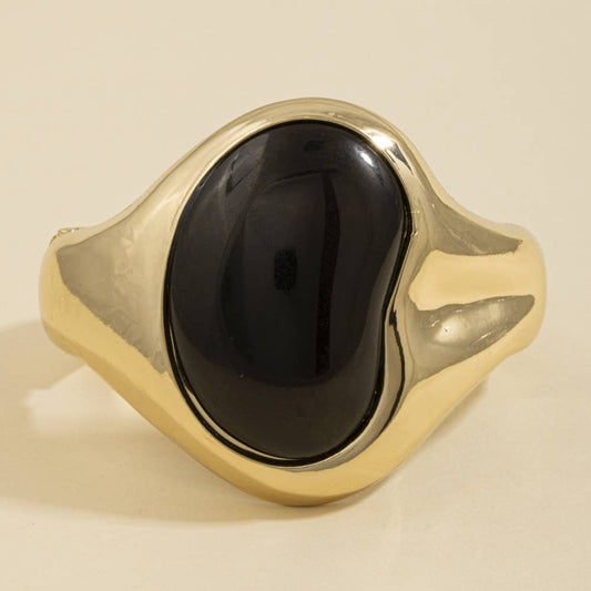 Molten Oval Cabochon Cuff