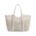 Load image into Gallery viewer, Malia Ivory Laser Cut Vegan Leather Tote Bag
