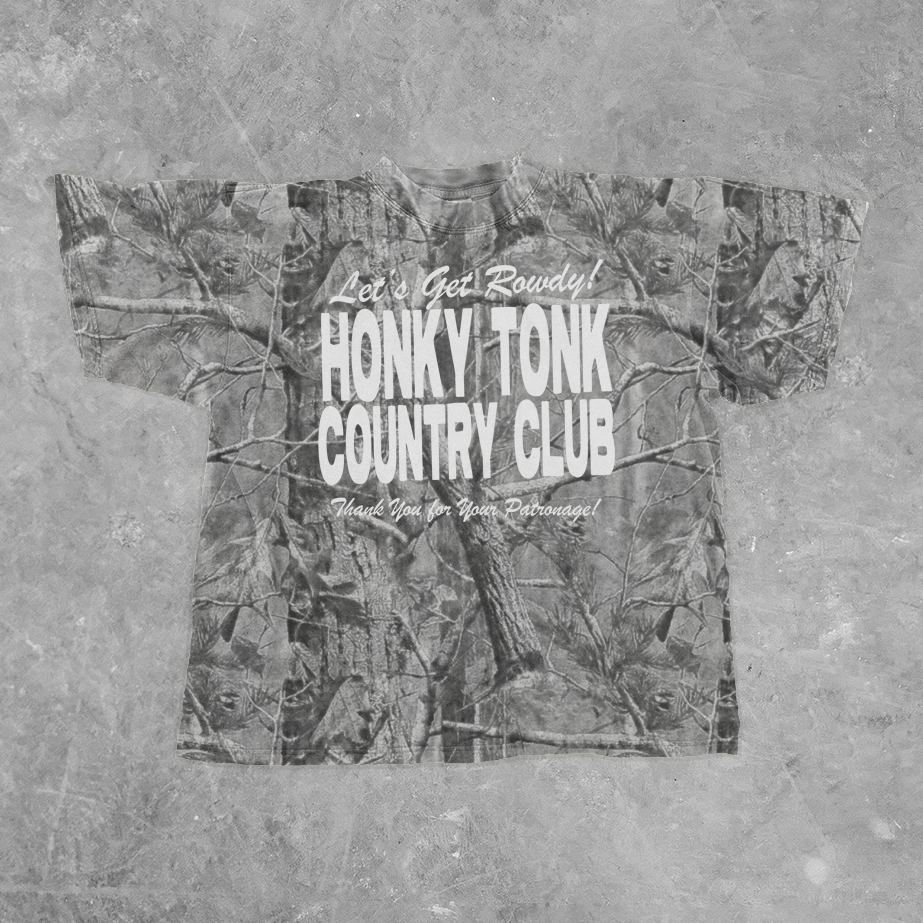 Honky Tonk Country Club, 90's Country Boxy Cotton TShirt