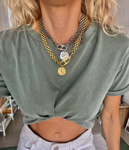 Stevie Gold Coin Necklace