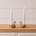 Load image into Gallery viewer, Swan Tapered Candle Holders
