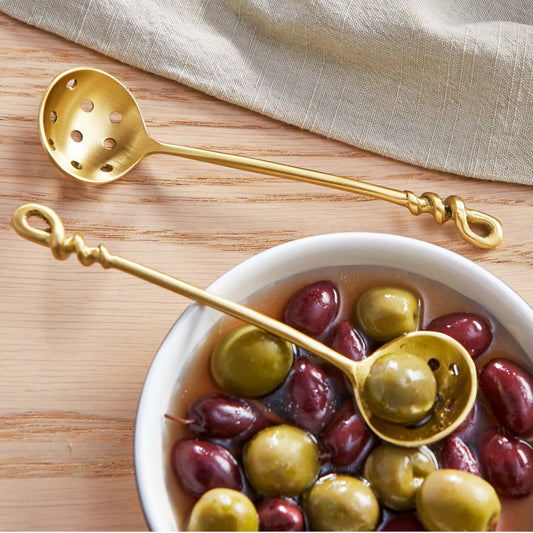 Forged Brass Olive Spoon