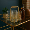 Load image into Gallery viewer, Drinking Glasses in Metal Caddy Set
