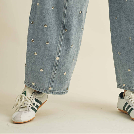Scottie Studded Barrel Jean