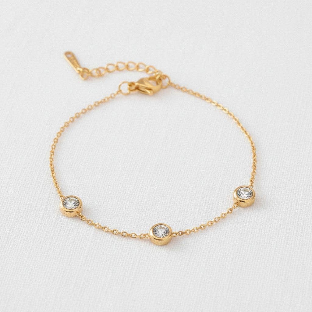 Trendy Circle Bracelet with Dazzling Accents
