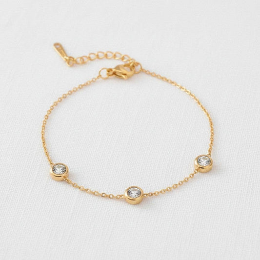 Trendy Circle Bracelet with Dazzling Accents