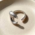 Load image into Gallery viewer, Silver Crescent Moon Ring
