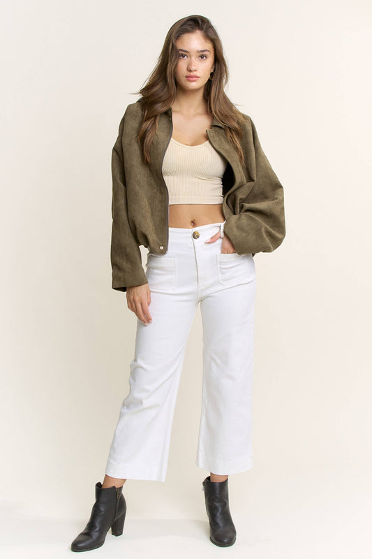 Suede Bomber Jacket