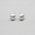 Load image into Gallery viewer, Matte Silver Stud Earrings
