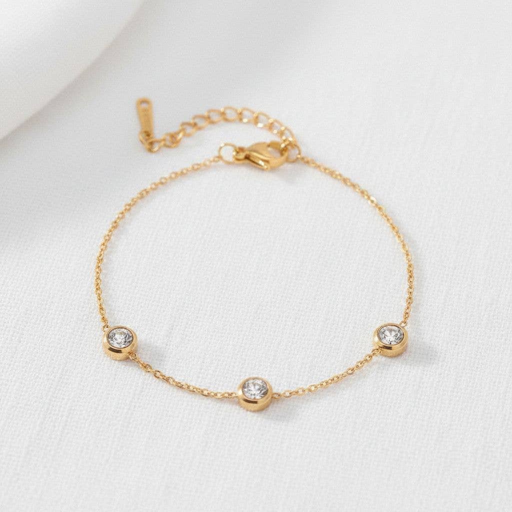 Trendy Circle Bracelet with Dazzling Accents