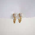 Load image into Gallery viewer, Nova CZ Chain Drop Earrings
