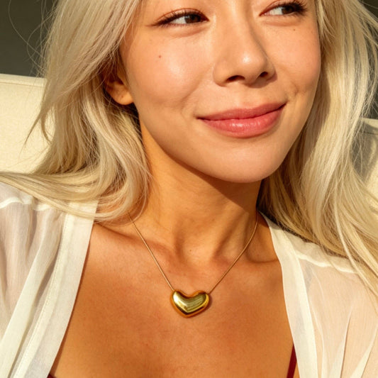 Gold Bean Pendant Necklace
