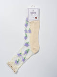 Load image into Gallery viewer, Sheer Floral Vine Crew Socks
