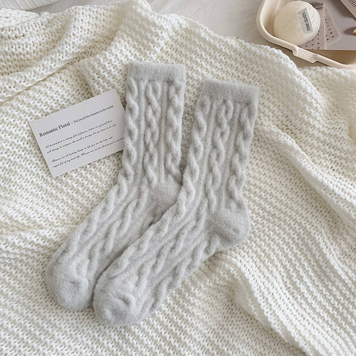 Plush Knit Fuzzy Socks